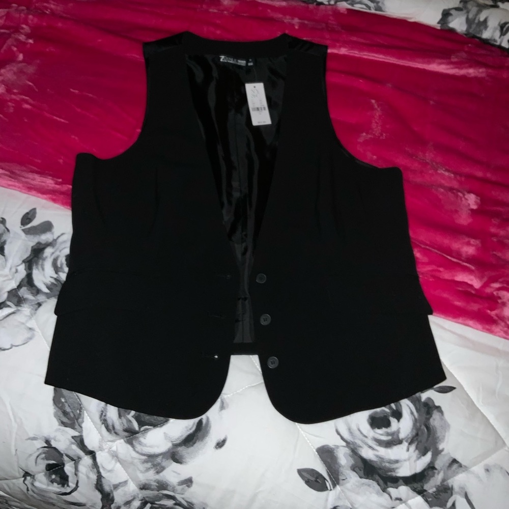 NWT Black NY&Co Vest Sz 12